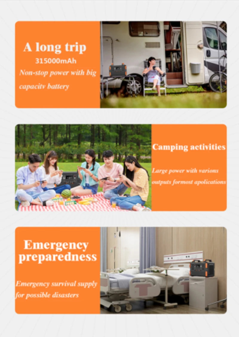 Portable Power Station LiFePO4 – Fast Charging Load Shedding Backup (1200W–3000W)