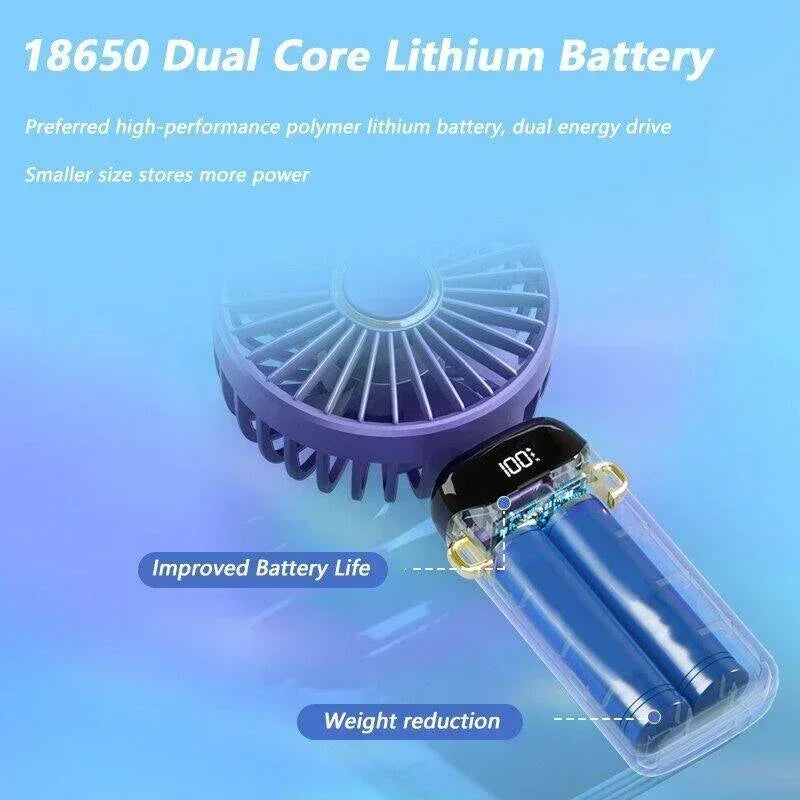 USB Rechargeable Portable Fan - 3-in-1 Handheld Desk Fan for Load Shedding