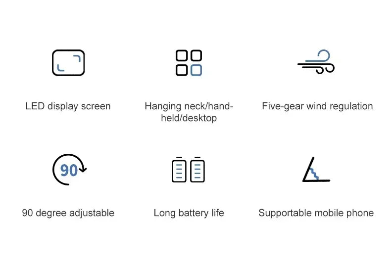USB Rechargeable Portable Fan - 3-in-1 Handheld Desk Fan for Load Shedding