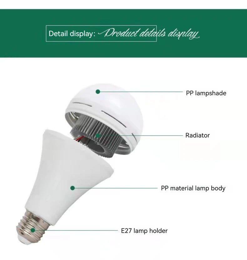 Rechargeable LED Emergency Bulb - Load Shedding Light Bulb (7W-15W)