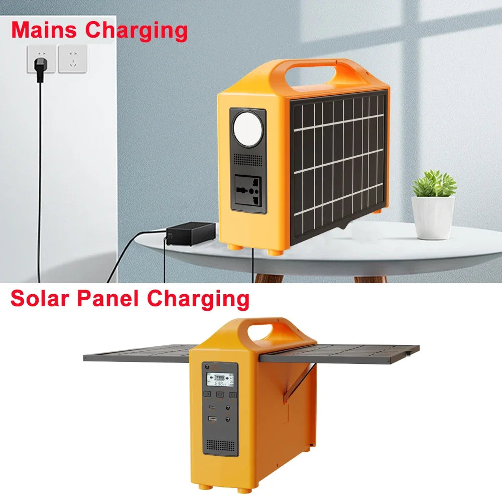 100W Portable Power Station with Solar Panel – Load Shedding & Camping Backup