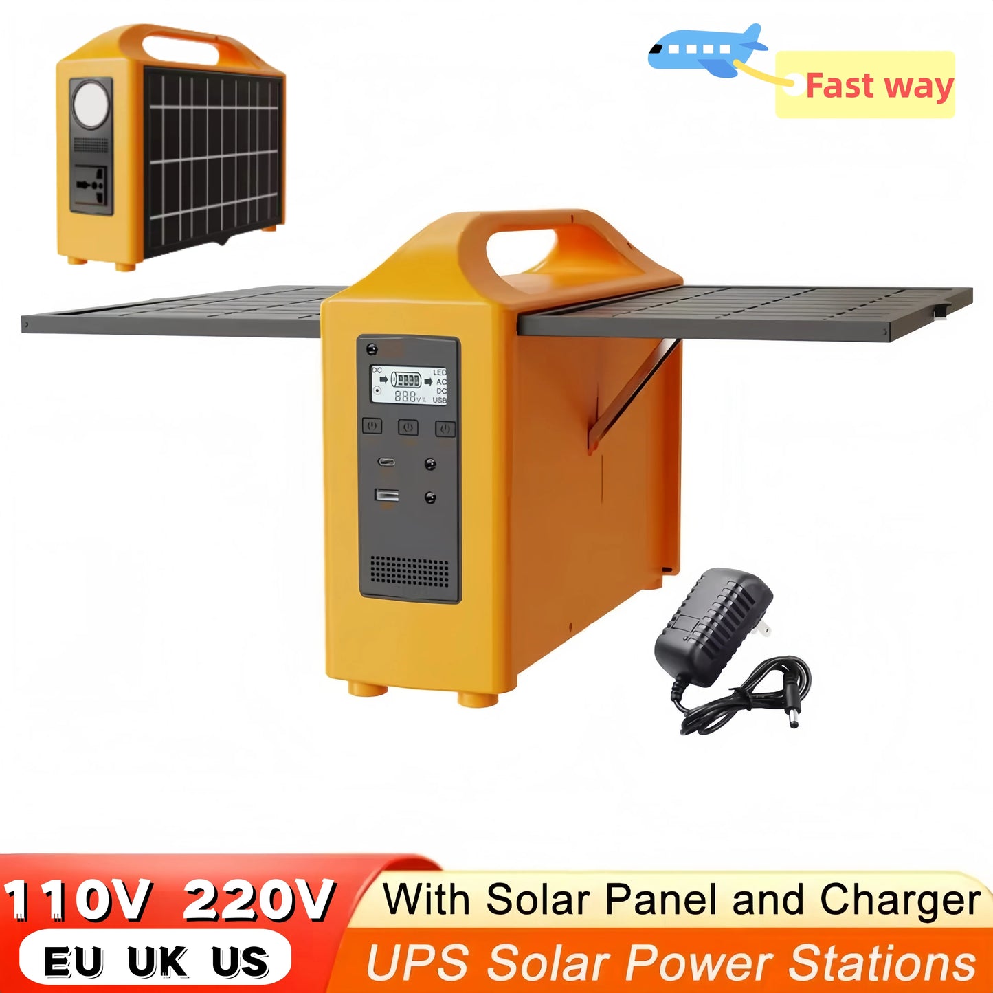100W Portable Power Station with Solar Panel – Load Shedding & Camping Backup