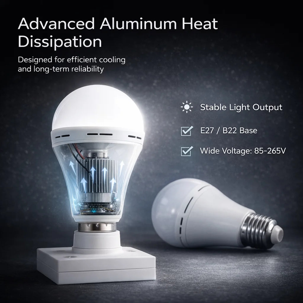 Rechargeable LED Emergency Bulb - Load Shedding Light Bulb (7W-15W)