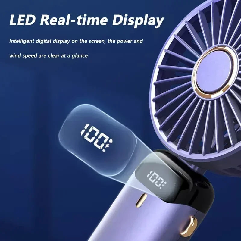 USB Rechargeable Portable Fan - 3-in-1 Handheld Desk Fan for Load Shedding