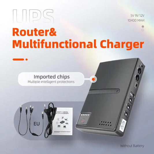 EU UPS Uninterruptible Power Supply 18W DC Backup Battery DC1018L 5V 9V 12V 1-2A AC220V for Router Wifi Modem Backup Charger