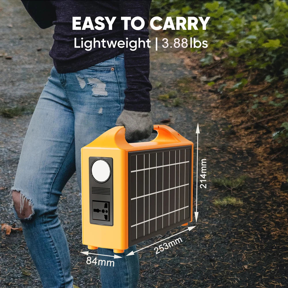 100W Portable Power Station with Solar Panel – Load Shedding & Camping Backup