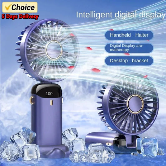 USB Rechargeable Portable Fan - 3-in-1 Handheld Desk Fan for Load Shedding