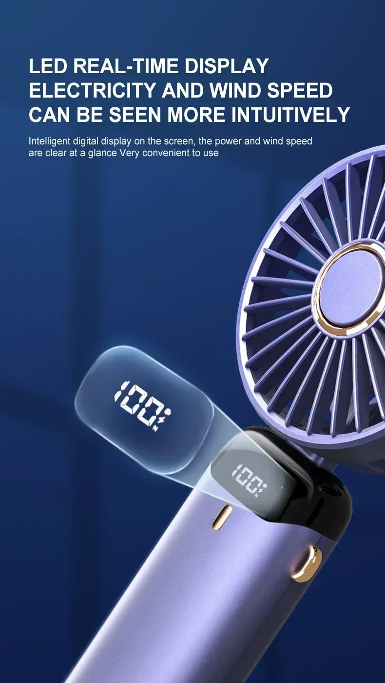 USB Rechargeable Portable Fan - 3-in-1 Handheld Desk Fan for Load Shedding