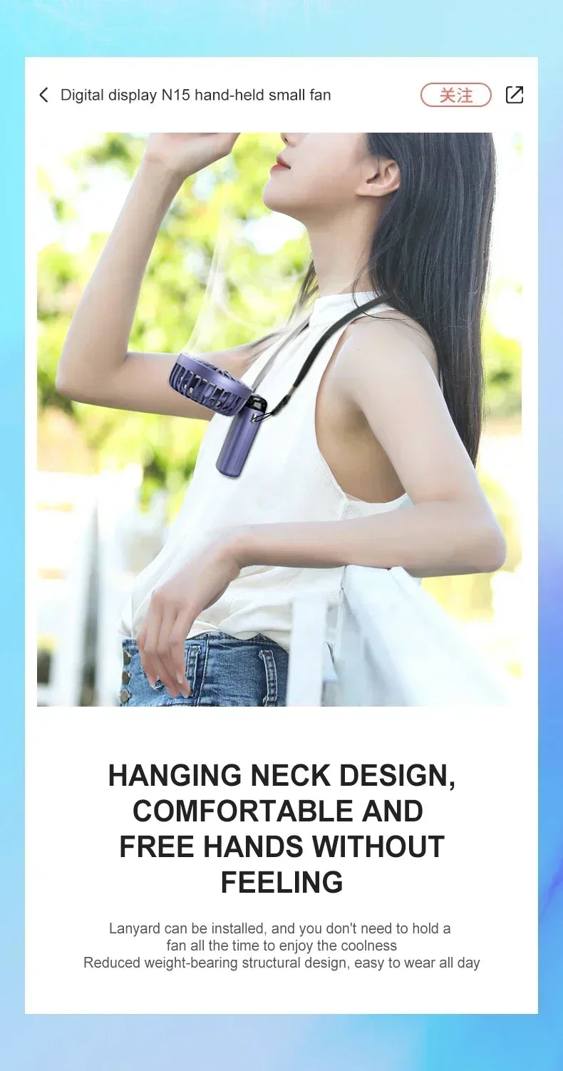 USB Rechargeable Portable Fan - 3-in-1 Handheld Desk Fan for Load Shedding