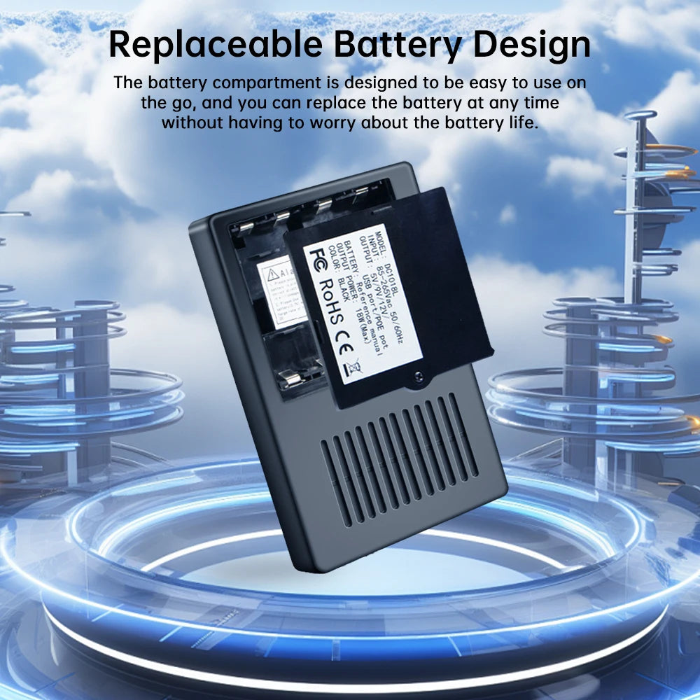 DC UPS Replaceable Battery Uninterruptible Power Supply 5V 9V 12V Optical WiFi Router Monitoring UPS Backup Power Adapter