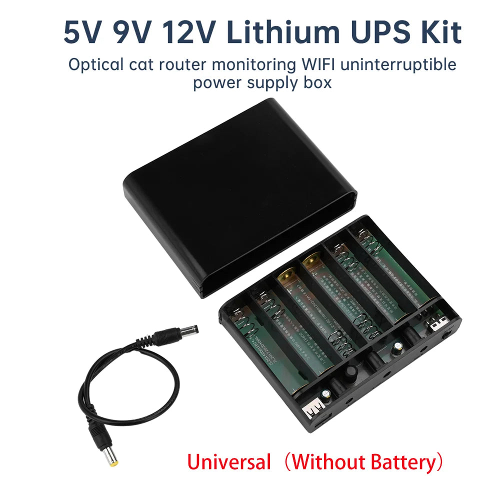DC UPS Replaceable Battery Uninterruptible Power Supply 5V 9V 12V Optical WiFi Router Monitoring UPS Backup Power Adapter