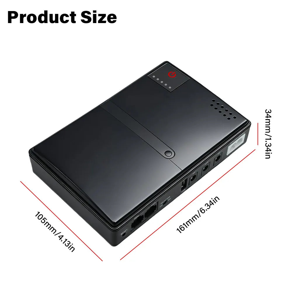 EU UPS Uninterruptible Power Supply 18W DC Backup Battery DC1018L 5V 9V 12V 1-2A AC220V for Router Wifi Modem Backup Charger