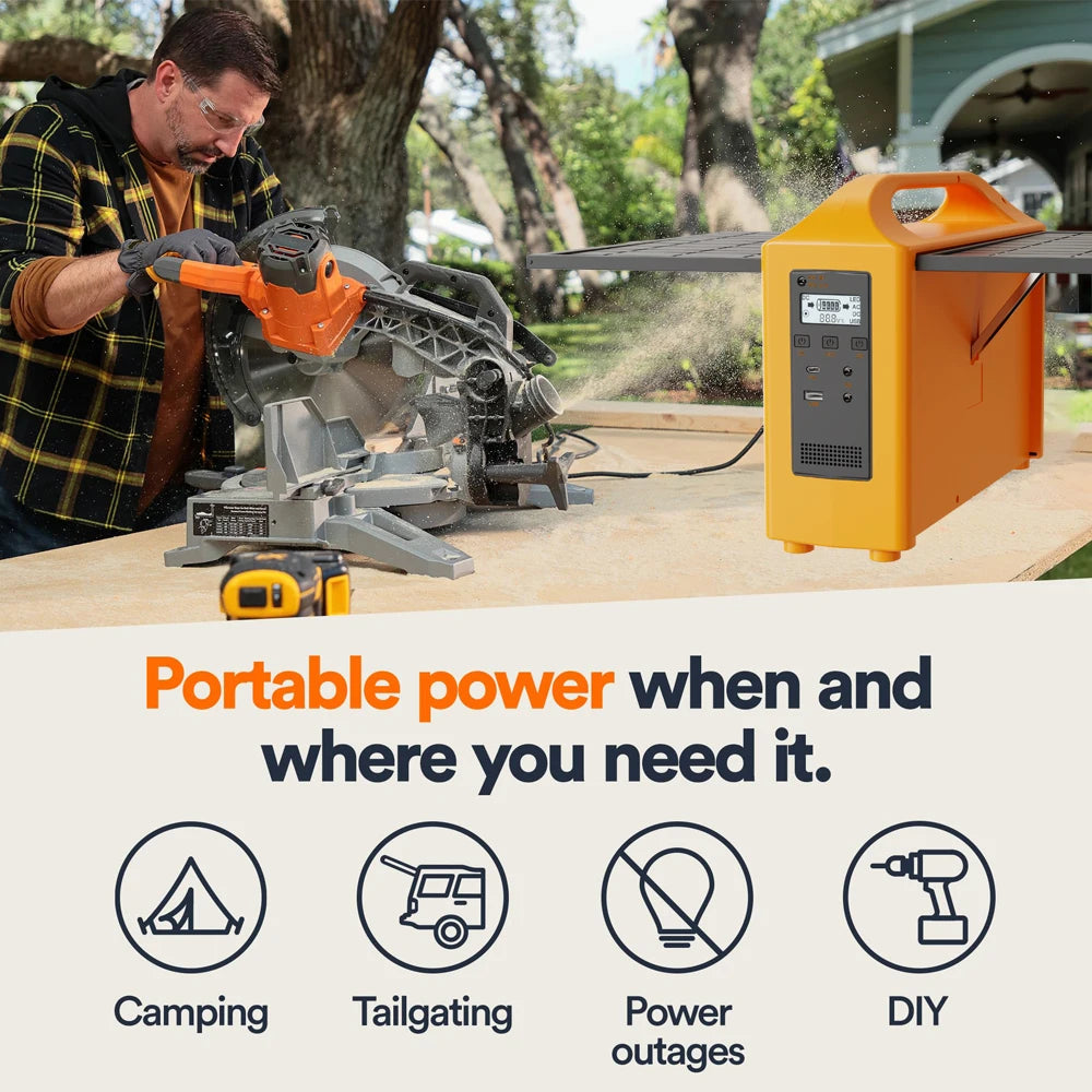 100W Portable Power Station with Solar Panel – Load Shedding & Camping Backup