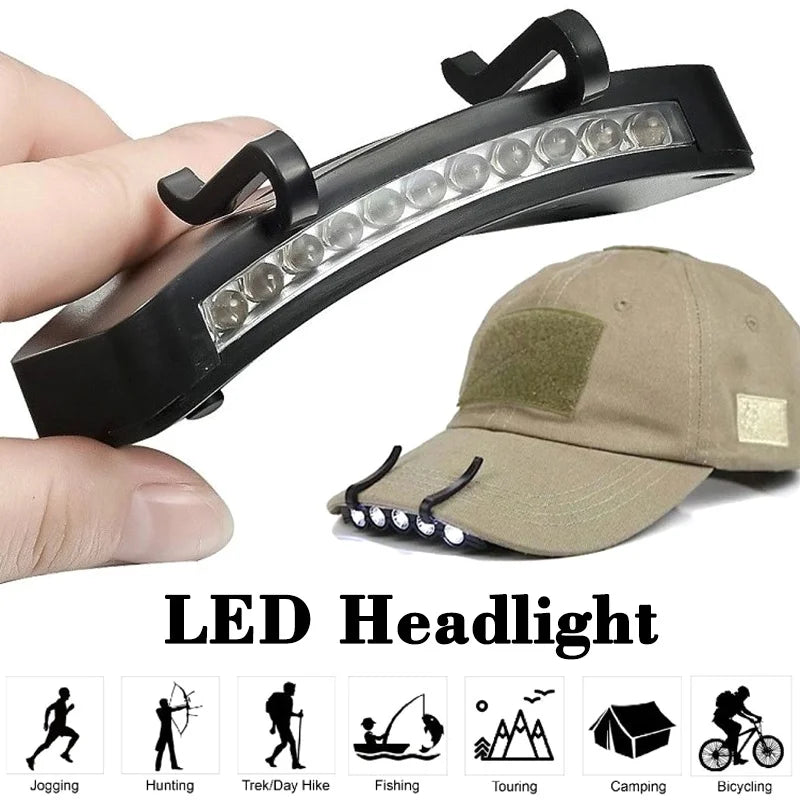 Super Bright LED Headlamp Clip-On Cap Torch – Fishing, Camping & Outdoor Use